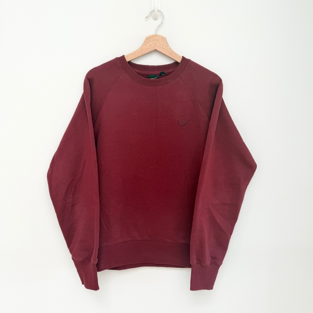 Deus Ex Machina Men's Burgundy Crewneck Sweatshirt
